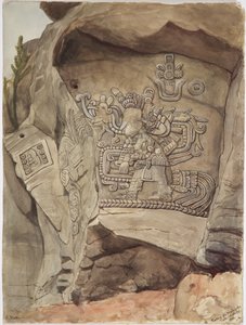 Steinrelief von Piedra de Malinche, Tula, Hidalgo, Mexiko