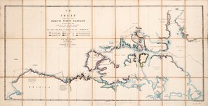 Karte, die die Nordwestpassage zeigt, entdeckt von Kapitän R. Le M. McClure, HMS 