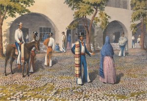 Mexikaner, Plaza in Tepic [Mexiko], 19. August - 13. August 1850