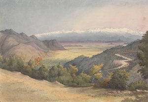 Ebene von Santiago, Chile, von der Cuesta del Prado, 7. Januar 1851