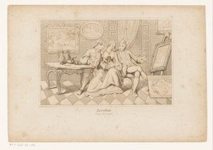 Casanova und der Herzog von Matalone betrachten erotische Kunst mit Leonilde