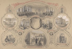 Das neu erbaute Haupttelegrafenamt in St. Petersburg, eröffnet am 14. Oktober 1862, 1862