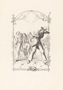 Peter Schlemihl wird wegen seines fehlenden Schattens verspottet von Adolf Schrodter