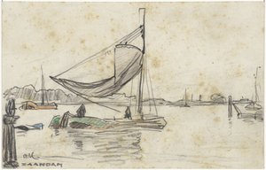 Segelschiffe auf der Zaan bei Zaandam