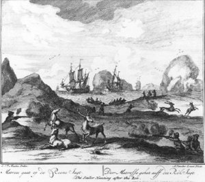 "Matrose geht auf die Rentierjagd" (Nr. 11 aus der Serie Walfang)