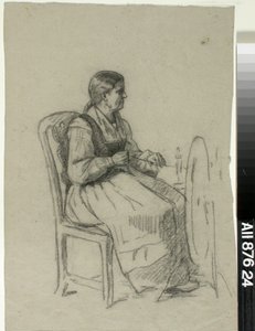 Spinnende Frau