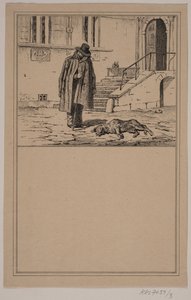 Der tote Hund. Nr. 2 in Chr. Winther und M. Rørbye, "25 Bilder für kleine Kinder" von Johan Adolph Kittendorff