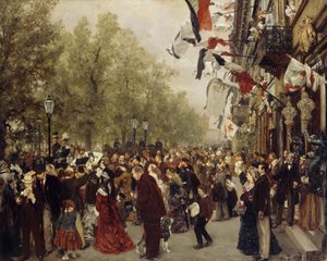 Abreise König Wilhelms I. zur Armee am 31. Juli 1870 von Adolph Menzel