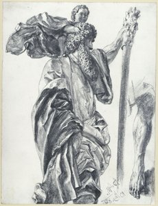 Christophorus des Freiberger Apostelmeisters in Dresden von Adolph Menzel