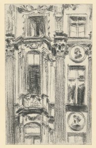 Detail des Mittelrisalits des Palais du Saxe in Dresden
