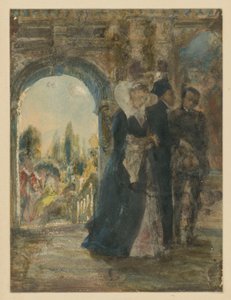 Familienrat. Entwurf von Adolph Menzel
