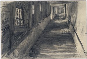 Kapuzinerstiege in Salzburg von Adolph Menzel