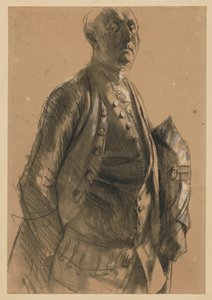 Modellstudie für Maupertuis. Vorstudie zum Gemälde „Flötenkonzert Friedrichs des Großen in Sanssouci“ von Adolph Menzel