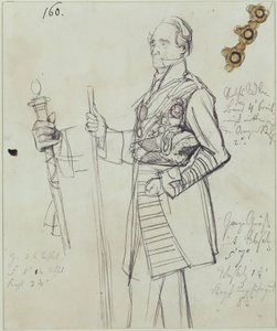 Oberzeremonienmeister Rudolf Graf Stillfried-Alcantara. Studie zum Gemälde „Krönung Wilhelms I. in Königsberg“ von Adolph Menzel