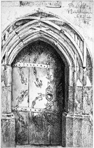 Portal in der Stiftskirche zu Berchtesgaden von Adolph Menzel