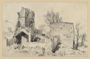 Ruine eines Hauses von Adolph Menzel