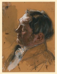 Staatsminister Graf von Schwerin, Porträtstudie zum Gemälde "Die Krönung Wilhelms I. in Königsberg" von Adolph Menzel