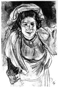 Studie eines italienischen Mädchens, um 1880-1882