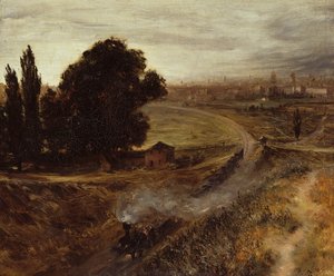 Die Berlin-Potsdam Eisenbahn, 1847 von Adolph Menzel