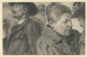 Vier Köpfe von Adolph Menzel