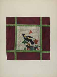 Applikationsdecke (Detail), 1941 von Adolph Opstad