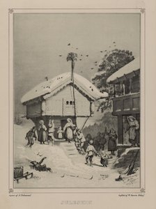 Illustration aus dem Buch Norge fremstillet i Tegninger von P.Chr. Asbjørnsen, veröffentlicht von Chr. Tønsberg (Norwegen, 1848)