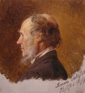 Porträt von Simon Toldstad. Studie von Adolph Tidemand