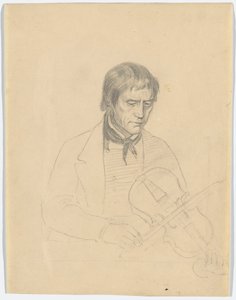Der Geigenspieler Torgeir Augundsson von Adolph Tidemand