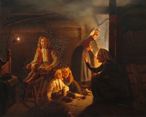 Der Geschichtenerzähler von Adolph Tidemand
