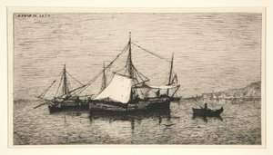 Küstenfrachtboote (Küsten Italiens) von Adolphe Appian