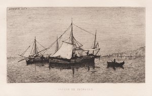 Fischerboot/Küstenfrachtschiff (Italienische Küste) von Adolphe Appian