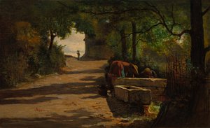 Brunnen am Straßenrand, 1860er von Adolphe Appian