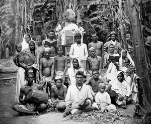 Kulis beim Gebet, Jamaika, ca. 1905