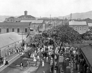 King Street nach Norden blickend, Kingston, Jamaika, um 1905
