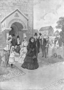 Das Leben von Königin Victoria in Osborne: Ihre Majestät in der Whippingham Kirche, ca. 1860er, 1901