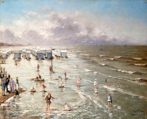 Der Strand von Ostende, 1892