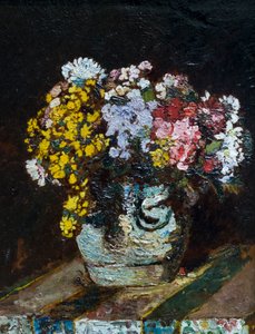 Eine Vase mit Wildblumen von Adolphe Joseph Thomas Monticelli