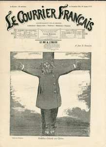 Cover von „The Courier francais“, Nummer 47, Satirisch in Schwarz-Weiß