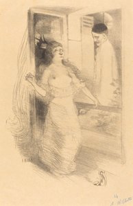 Hängender Clown von Adolphe Leon Willette