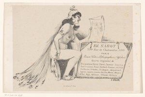 Visitenkarte des Druckhändlers Edmond Sagot in Paris