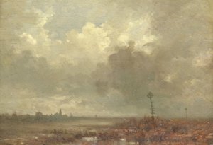 Flussansicht bei Abend von Adolphe Mouilleron