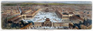 Ansicht der Stadt Peking vom Süden aus gesehen, China, Mitte des 19. Jahrhunderts von Adolphe Rouargue