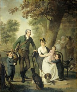 Jonkheer Gysbert Carel Rutger Reinier van Brienen van Ramerus (1771-1821), mit seiner Frau und vier ihrer Kinder