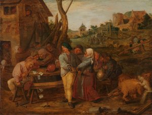 Bauernschlägerei von Adriaen Brouwer