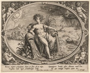 Aqua (Wasser) von Adriaen Collaert