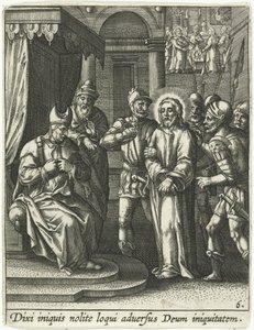 Christus vor Kajafas von Adriaen Collaert