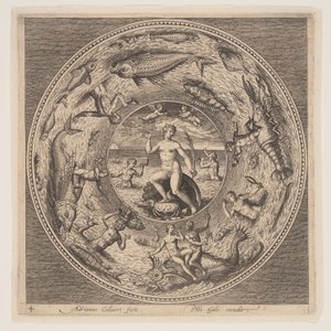 Galathea, aus einem Satz von Entwürfen für Teller (Fonds de Coupe)