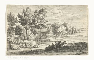 Landschaft mit Grabmonument
