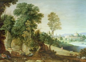 Das Gleichnis vom Teufel, der Unkraut sät, während der Bauer schläft von Adriaen I van Nieulandt