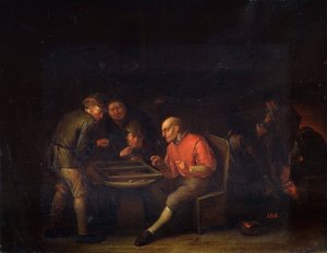 Flamen spielen Würfel, 17. Jahrhundert von Adriaen Jansz. van Ostade